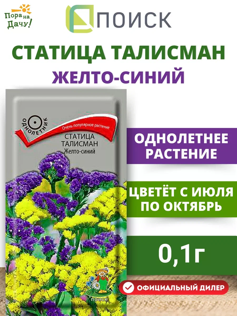 Статица талисман желто-синий