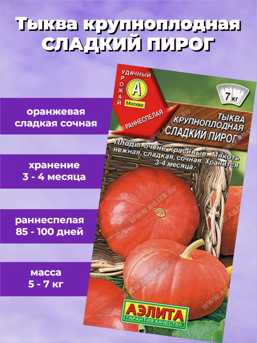 Тыква сладкий пирог аэлита